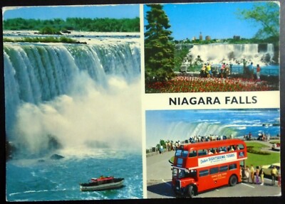 C2517 Multiple Views, Niagara Falls, Deluxe Sightseeing Tours Bus, Canada