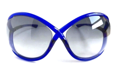 Authentic Tom Ford Whitney TF9 90B 64mm Blue Oversized Women's