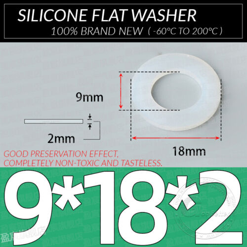 Flachdichtung Silikon Gummi-dichtung Schnurstärke 2MM Flach Dichtung Fittinge - Bild 70 von 117