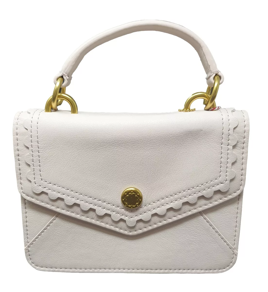 Cath Kidston Scalloped Mini Leather Handbag Small Ecru NEW Tags | eBay