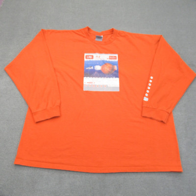 Vintage Nike Shirt Men XXL Orange Cyber Lab BB4 Basketball Shoe Y2K Double Sided