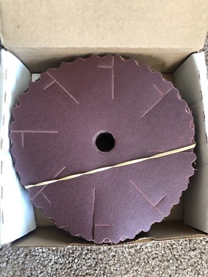 50 Norton Premium 6-1/2'' x 3/4'' Floor Sanding Discs 45646 P150 Grit