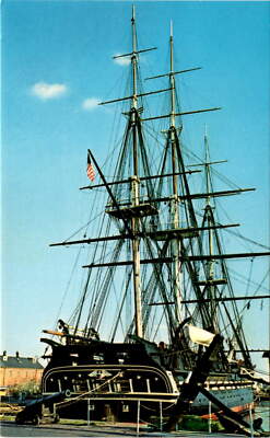 U.S.S. Constitution, Old Ironsides, Navy Yard, Boston, Massachusetts. Postcard