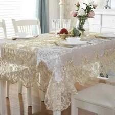 TableCloth Gold Velvet Silver Europe Luxury E...