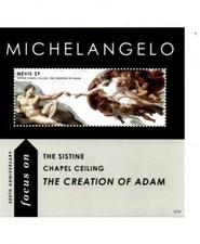 Nevis - 2012 - Michelangelo-Sistine Chapel  - Souvenir Sheet  - MNH