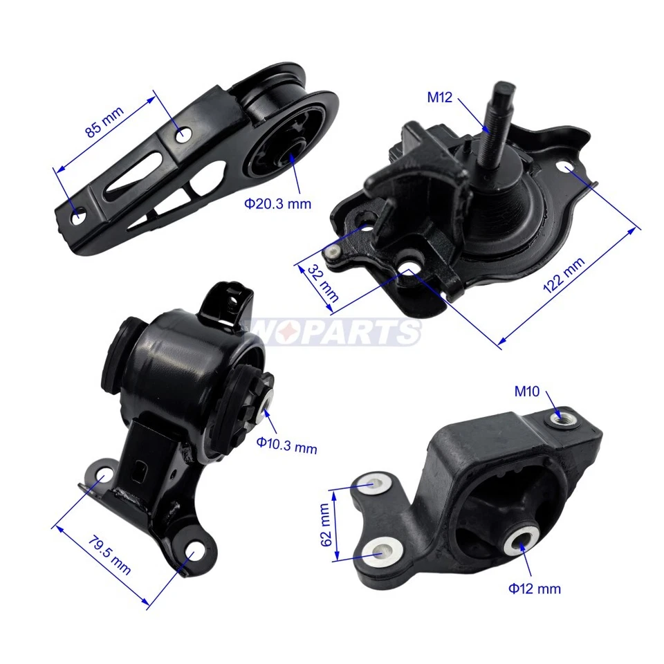 4PCS Engine Motor Trans. Mount Set 2007-2008 for Honda Fit For 1.5L for Manual. - Image 2 of 4