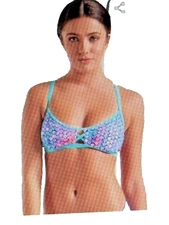 SPEEDO Women Missy Franklin Top Signature Serie Splash Magic Criss Cross JuniorM