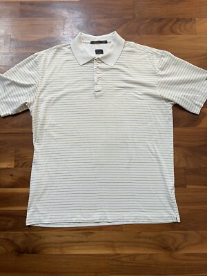 Tiger Woods Collection Dri-Fit Golf Shirt Polo Men's Stripe Size Large