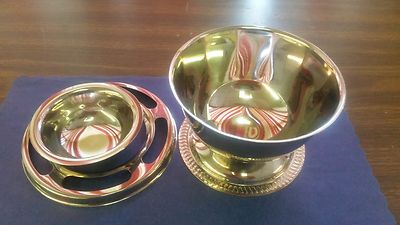 5'' SEAFOOD/SHRIMP COCKTAIL SUPREME 3 PIECE BOWL SERVER SET CUP/BOWL/RING(ONE SET