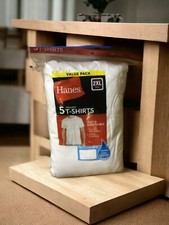 Hanes Crew 2XL White Big Comfort Mens T-shirt - 5 Pack