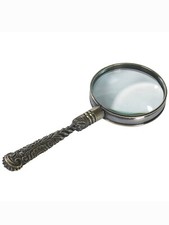 Authentic Models AC113 Rococo Magnifier Bronze Magnifying Glass 5.25 inch long