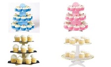 Cupcake Stand Cardboard, Round Dessert Tower for Party