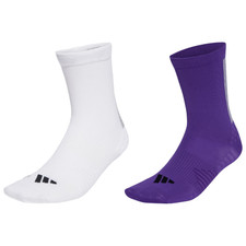 adidas Cycling Socks Unisex White Purple Sizes 4.5 - 5.5 to 11 - 12.5 New
