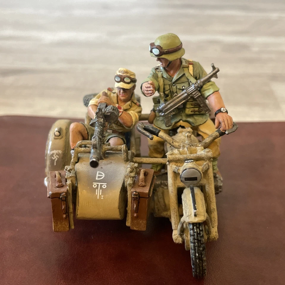 Combo de motocicleta King & Country AK035 WW2 Afrika Korps AK alemana Foto 2 de 4