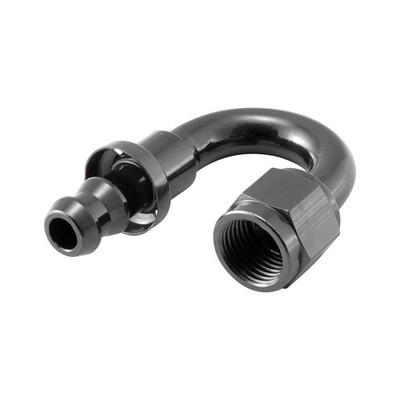 Alu Fitting AN6 Push-On 180° Dash 6 Schlauch Verbinder Anschluss D6 9/16 - 18UNF