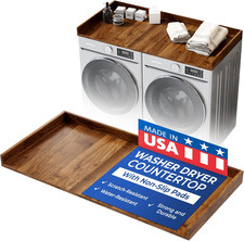 Officesimpli Washer Dryer Countertop, Made in USA, Non-Slip Pads, Laundry Room W