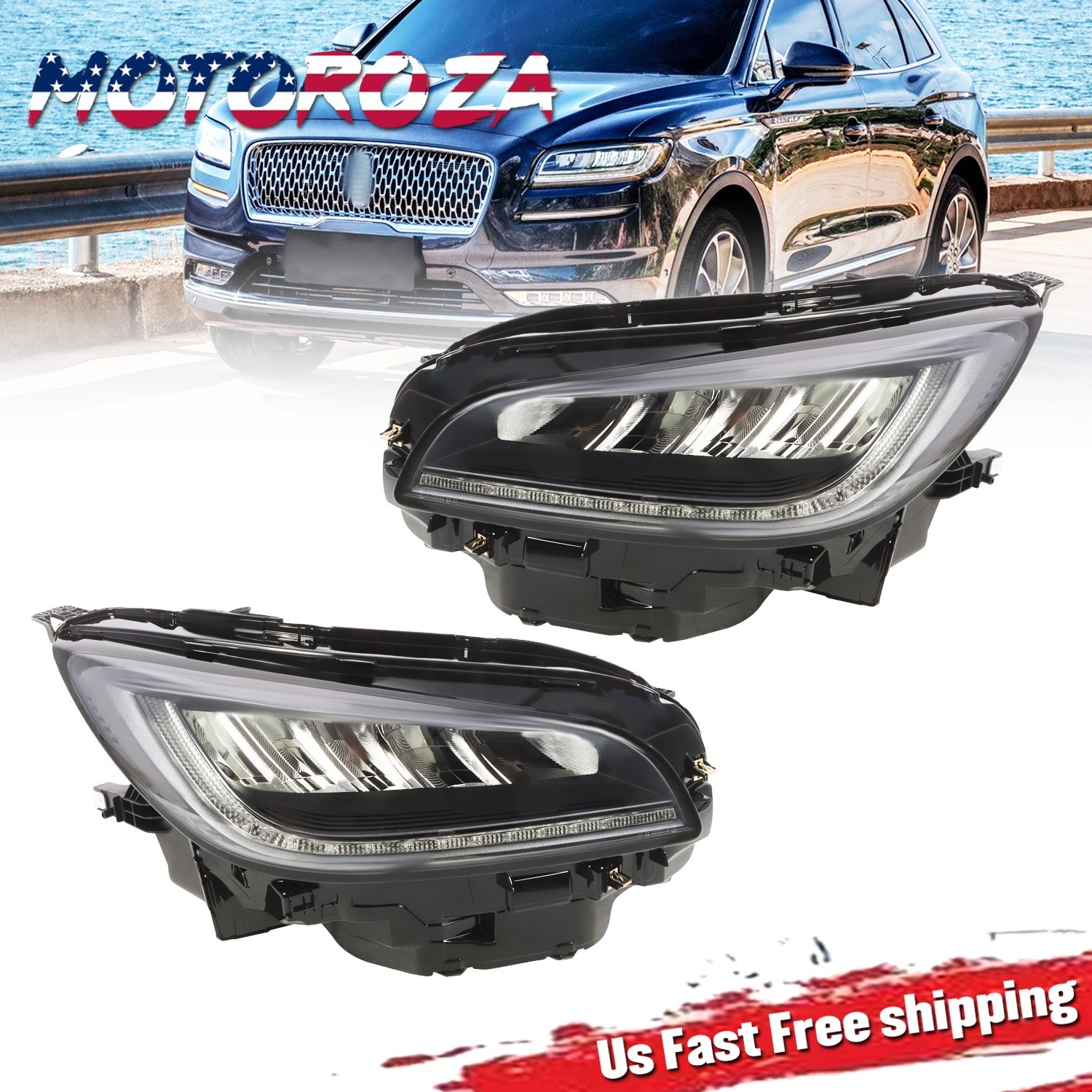 Fit For 2020 2021 2022 Lincoln Corsair LED Headlight Driver LH&RH Pair FO2502404