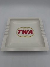 Vintage TWA Ashtray Airline Advertising Trans World Airlines Tray Clean H