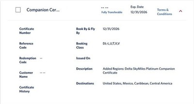 Delta Companion Certificate exp:12/31/2026