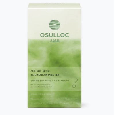 OSULLOC Jeju Matcha Milchtee Premium Korean Latte 10 Sticks K-Food