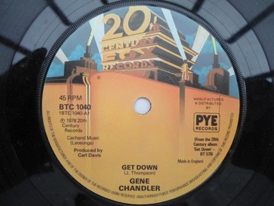 Gene Chandler - Get Down/Greatest Love Ever Known - Used Vinyl Recor - J16414z