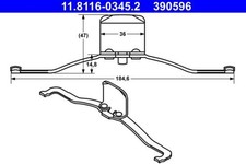 ATE Bremssattel Feder Für VOLVO SAAB OPEL FORD C70 II S40 V40 V50 9-3 542536