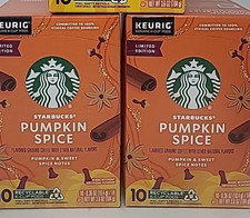 2 Starbucks Coffee Pumpkin Spice K-Cup Sweet Spice Limited Edition Boxes 10ct ea