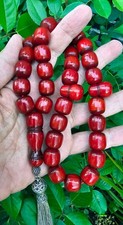 Cherry Amber Bakelite Islamic Prayer Beads Tasbih Tesbih Misbaha مسبحة