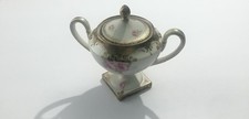 Vintage R S Prussia Sugar Dish Pink Flower Print Elegant Serve ware