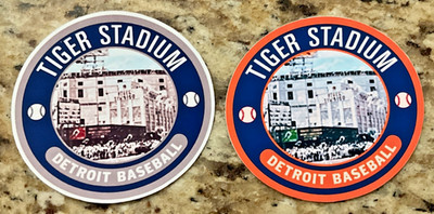 Detroit Tigers Tiger Stadium Retro Sticker (2 pack)   3inch