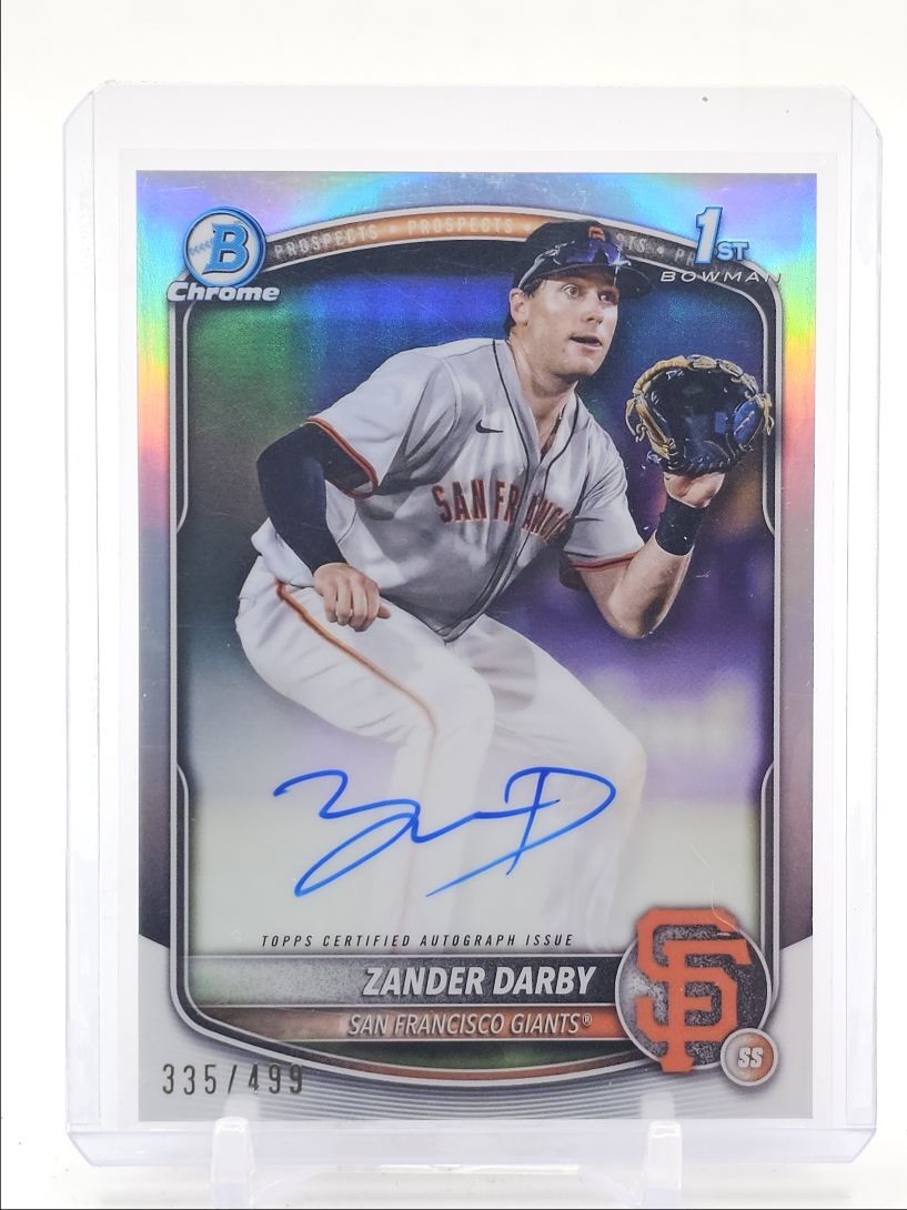 ZANDER DARBY 2025 BOWMAN CHROME 1ST AUTOGRAPH REFRACTOR AUTO /499 Q2754