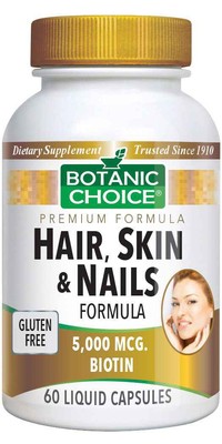 Botanic Choice Hair, Skin & Nails Formula Beauty Dietary Supplement, 60 Capsules