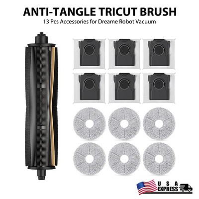 Upgraded Anti-Tangle Tricut Roller Brush Part for Dreame X40 X30 L30 L40 Robot