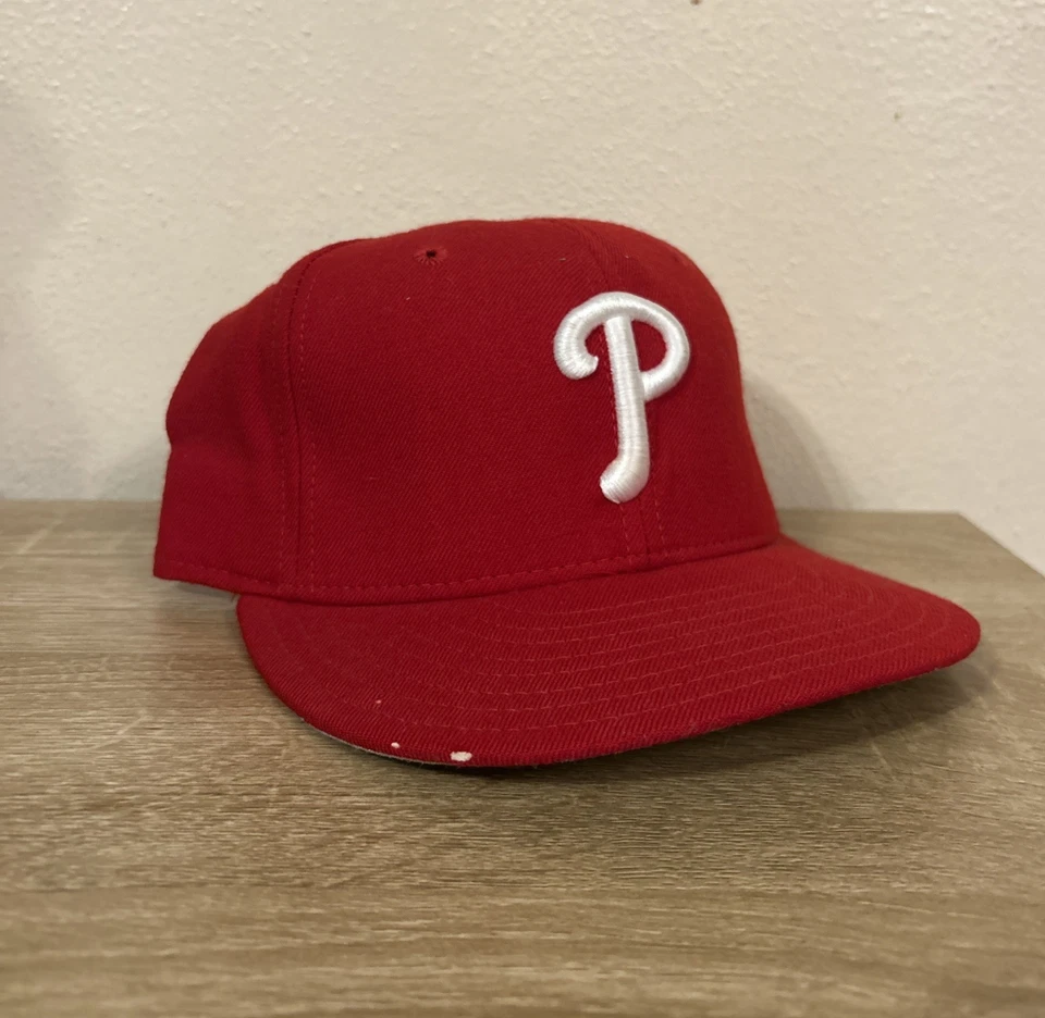 Sombrero profesional New Era de colección años 90 Phillies MLB colección de diamantes lana ajustado 7 3/8 Foto 2 de 4