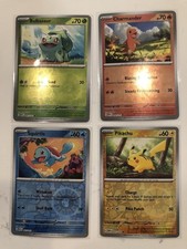 POKEMON Pikachu Squirtle Charmander Bulbasaur Cosmo Costco 151 Promo Set of 4 NM