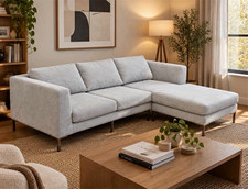 L shape grey sofa left or right side excellent condition