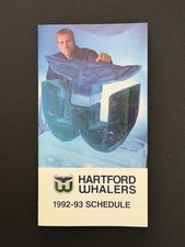 1992-93 Hartford Whalers Pocket Schedule Paul Holmgren