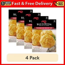 (4 pack) Red Lobster Cheddar Bay Biscuit Mix, Garlic Herb Seasoning Included