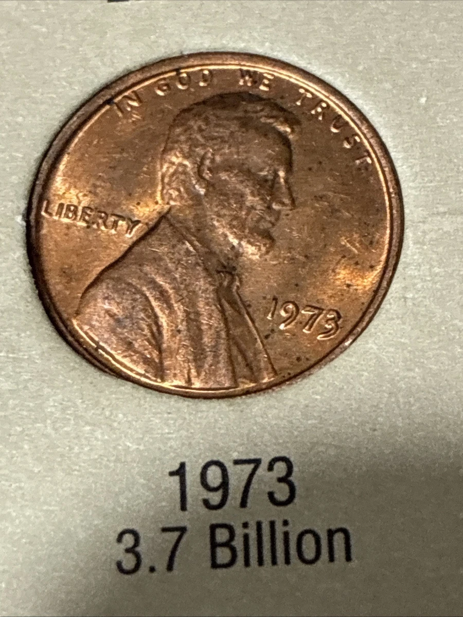 Circulated 1973 Lincoln Memorial Small Cents (1959-2008) for sale