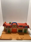 Vintage Fisher Price Little People Main Street Fire House Market Post Office