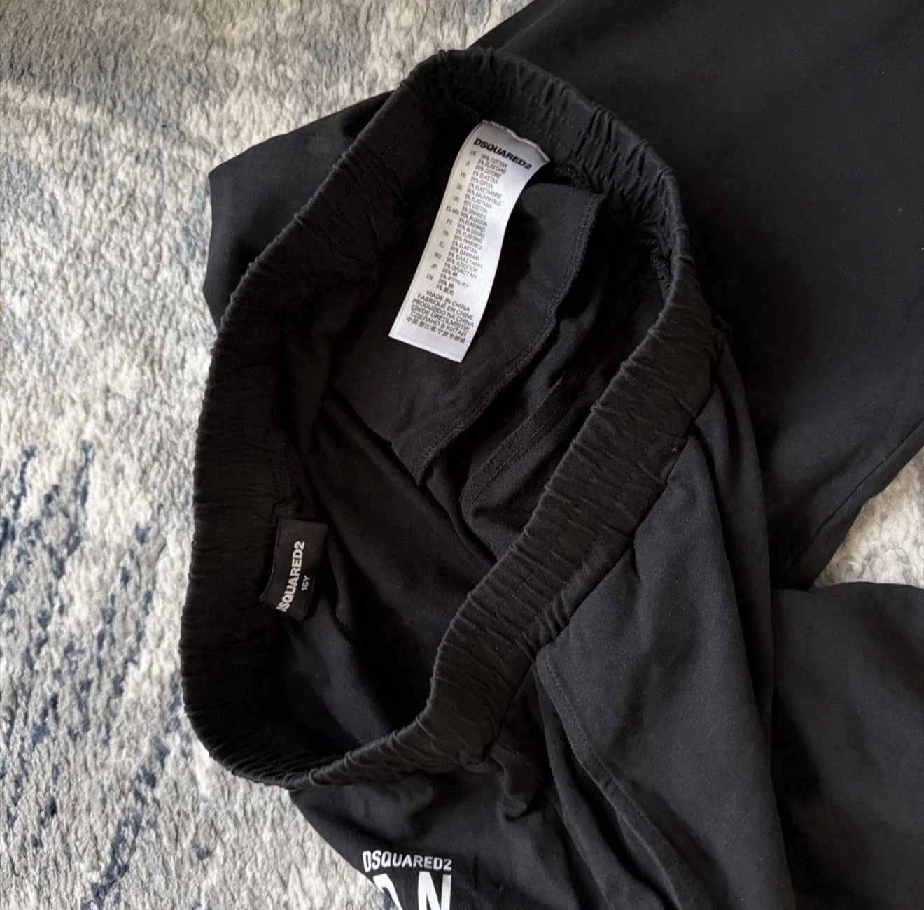 Dsquared2 ICON Joggers Black Men’s XS Sweatpants Designer Track Pants Bargain image 5