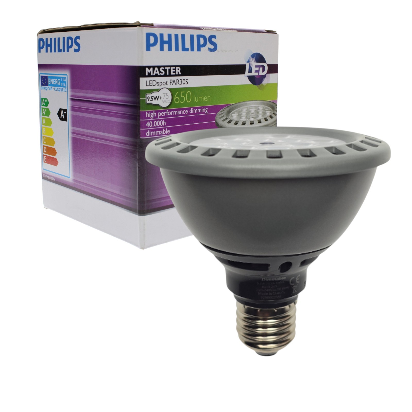 Phillips Bulbs Master LED spot PAR30s Led Lamp Bulb 9.5W 40,000h Dimmable