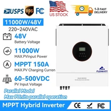 11000W 48V Solar Hybrid Inverter 150A Dual Input MPPT Solar Controller 230VAC