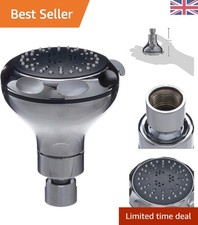 Image of Hydramax Black Shower Head - Classic 1-Jet Rain Setting for Luxurious Experience