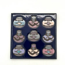 Masterworks Tile Trivet Hand Crafted In The USA Purple With Pottery 6 X 6 Inch