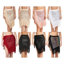 Women Latin Dance Salsa Hip Scarf Dance Training Clothes Wrap Skirt Ballroom