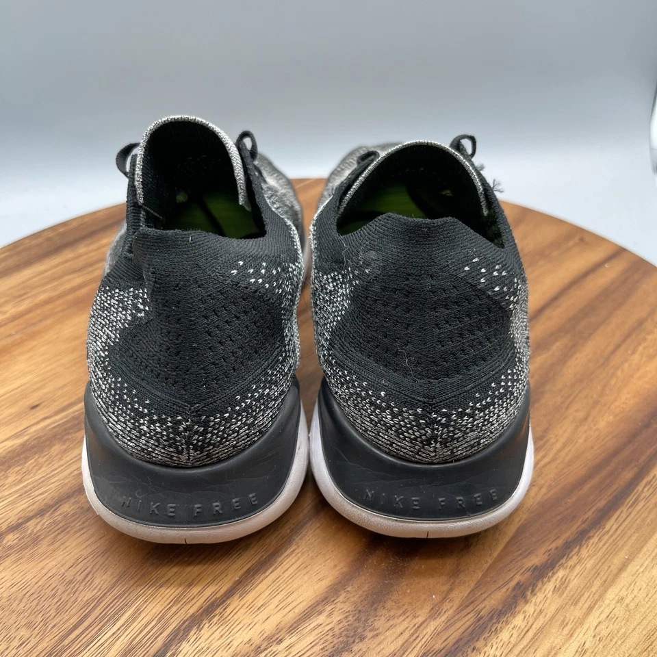 Nike Free RN Flyknit Shoes Womens 8.5 Oreo White Black Running Comfort Walking - Image 4 of 4