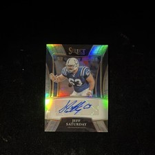Panini Select Jeff Saturday Autograph Prizm Select Signatures SSP-JSA Colts