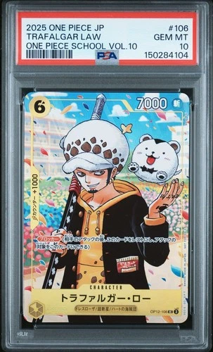 PSA 10 One Piece School Vol.10 Promo One Piece Trafalgar Law OP12-106 Japanese