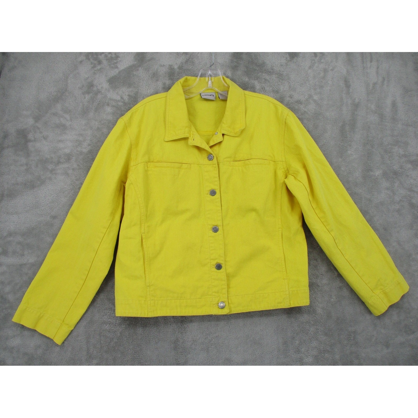 Chicos Jacket 1 US Medium Button Front Pockets Li… - image 1
